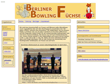 Tablet Screenshot of berliner-bowling-fuechse.de